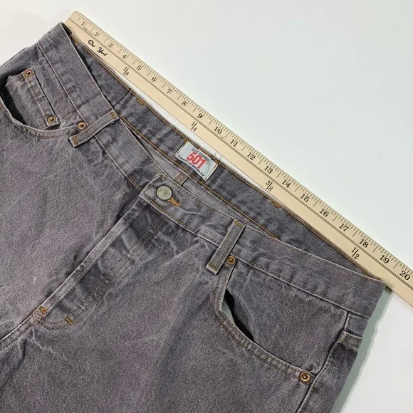 Levi’s 501 Vintage 80’s 90’s USA Made Light Black Jeans Mens Size 40 x 31 Loose - Picture 5 of 9